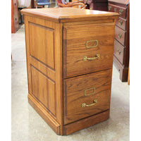 Oak 2 Drawer File Cabinet