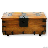 Rustic Mahogany & Iron Blanket Chest