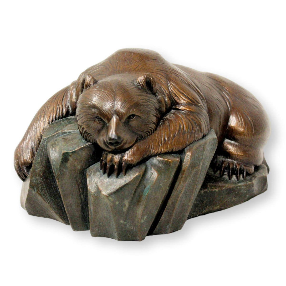 Original Bronze Sculpture 'Sleepy Grizzly' by Michael Lord