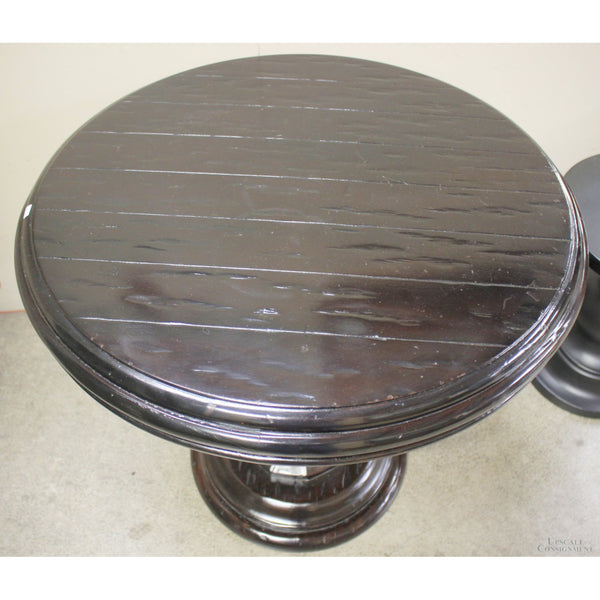 Rustic Pedestal Accent Table