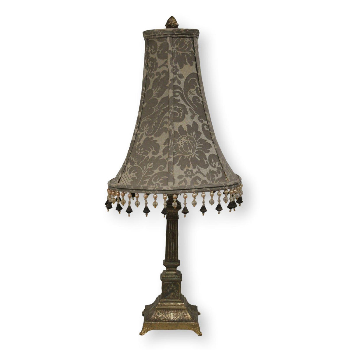 Petite French Style Lamp w/Beaded Shade