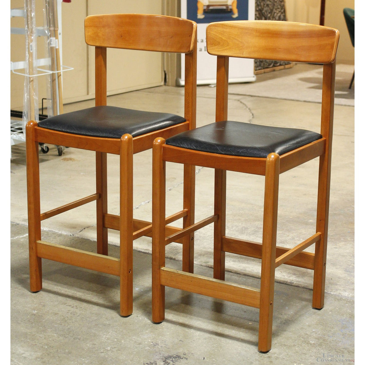 Benny Linden Design Pair of Teak Counter Stools