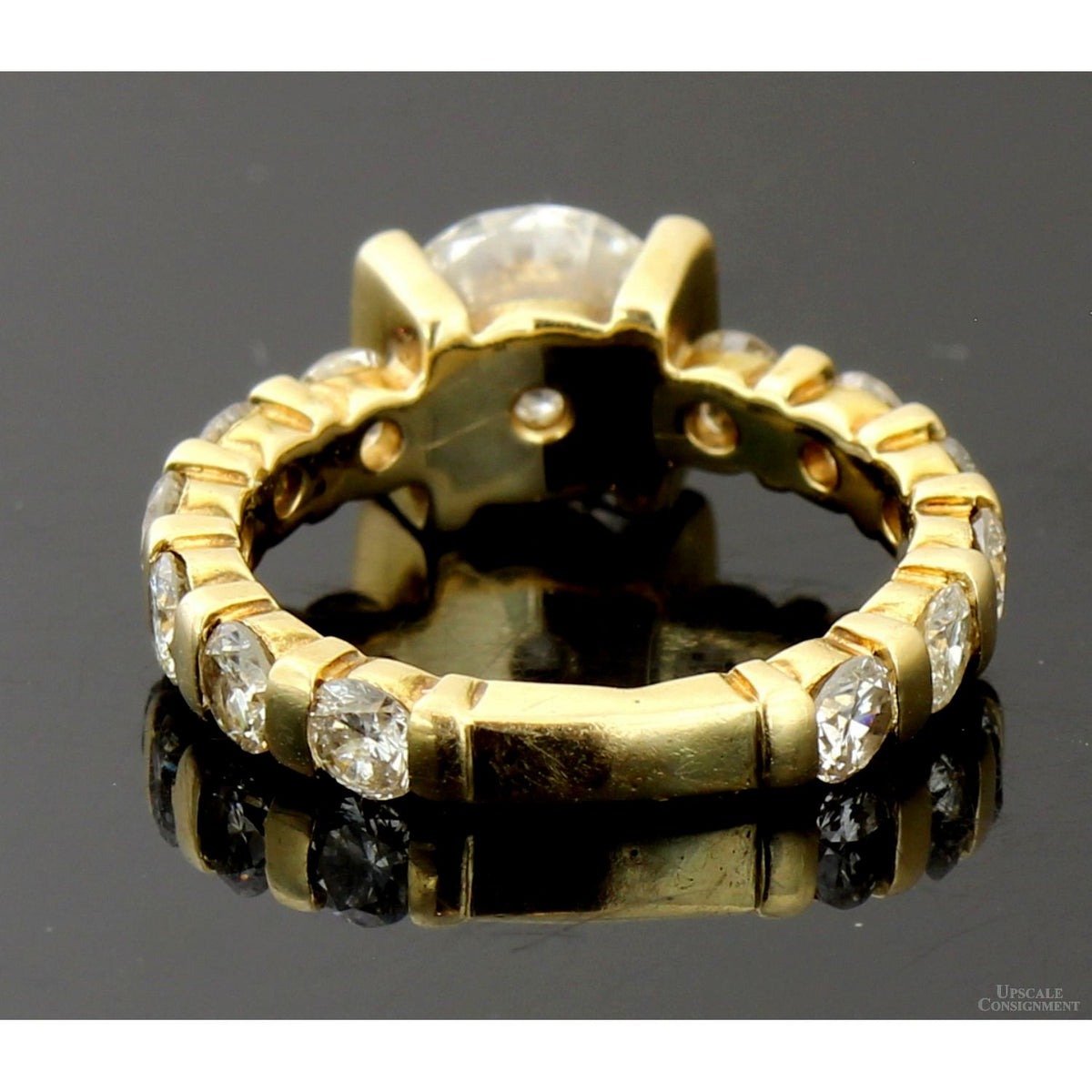 2.92ctw Diamond 14K Yellow Gold Ring - 1.48ct Solitaire