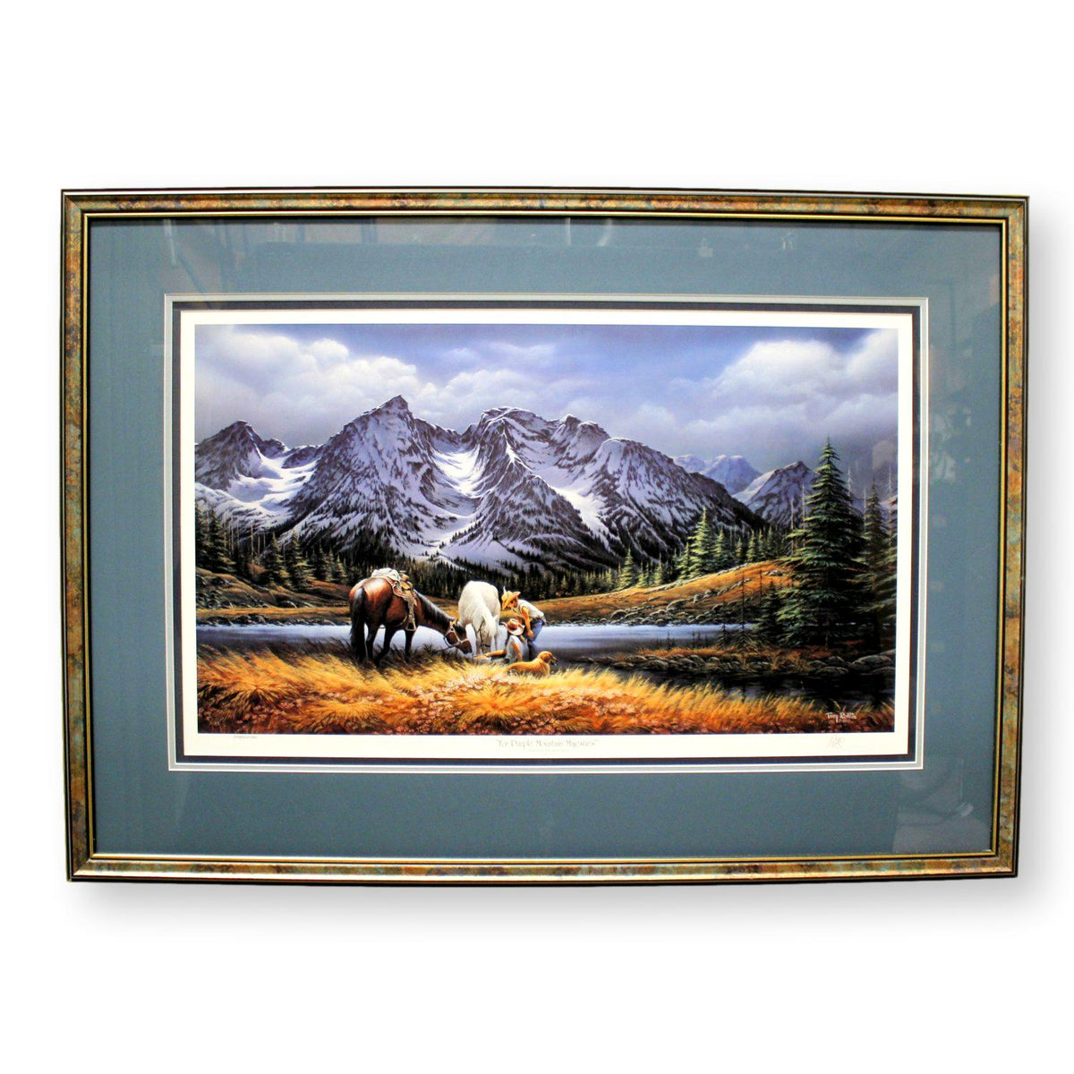 Terry Redlin Framed Limited Edition Lithograph 'For Purple Mountain Majesties'