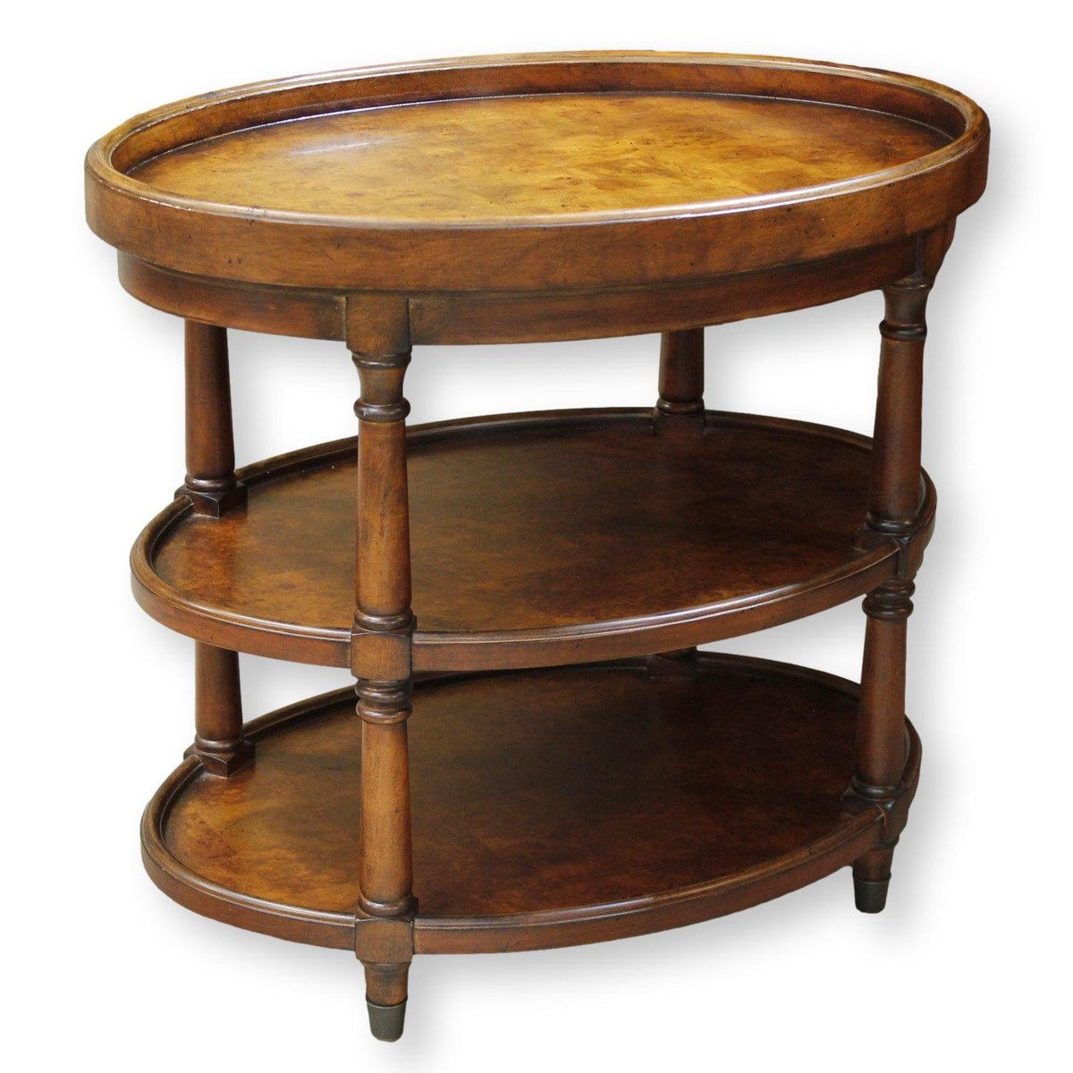 Hooker Furniture Oval 2-Tier End Table w/Removable Tray Top
