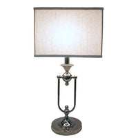 Chrome Table Lamp w/Rectangular Shade