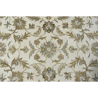 6' X 8' 10'' Tan Leaf Pattern Area Rug