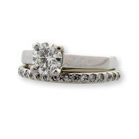 0.85ct GIA Diamond Platinum Engagement Ring | 1.12ctw Set