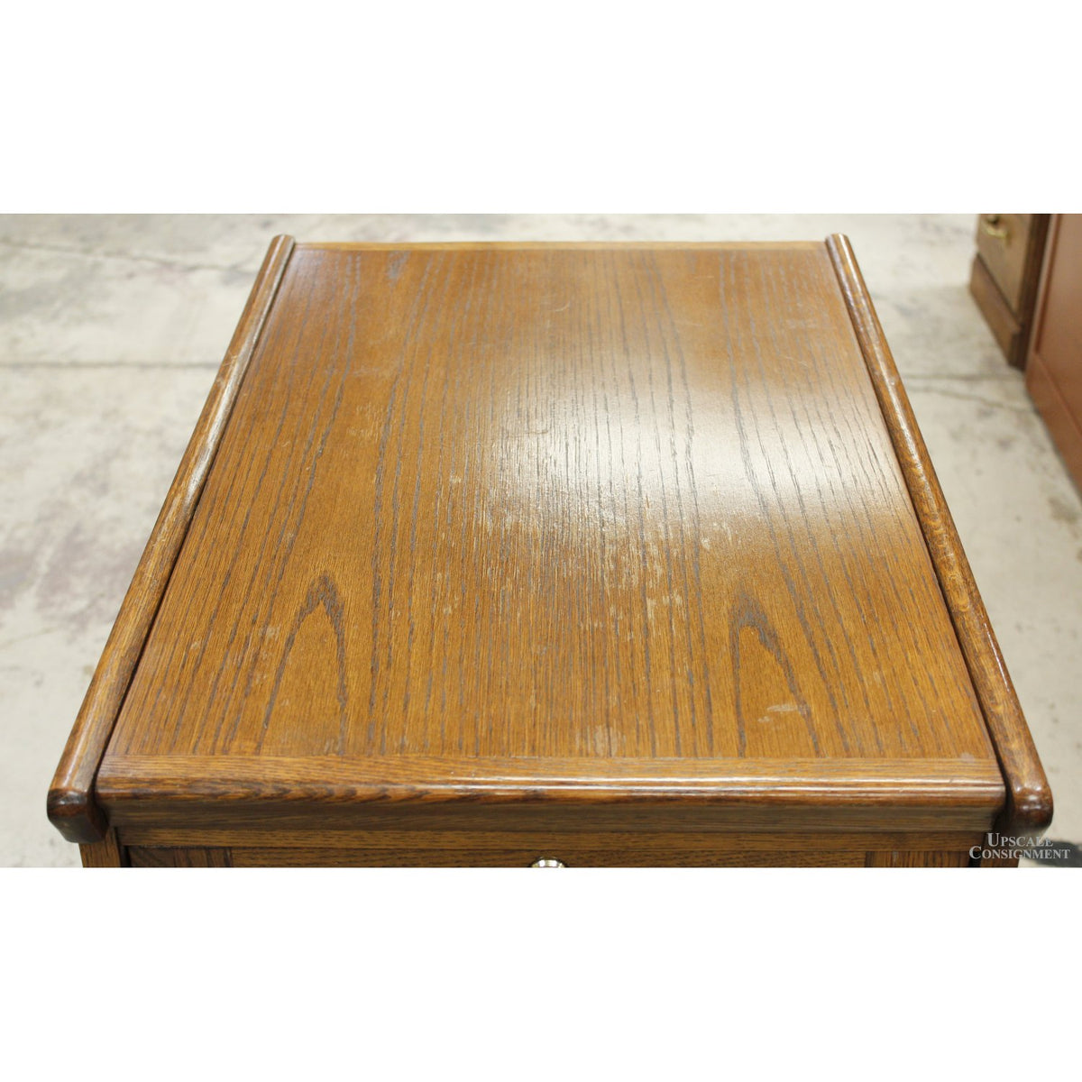 2 Drawer Dark Oak File Cabinet