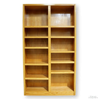 Golden Oak Double Bookcase
