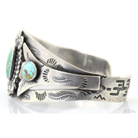 Handcrafted Sterling Silver Turquoise Cuff | Split-Band Design