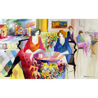 Original Watercolor - "The Converstation" by Patricia Govezensky