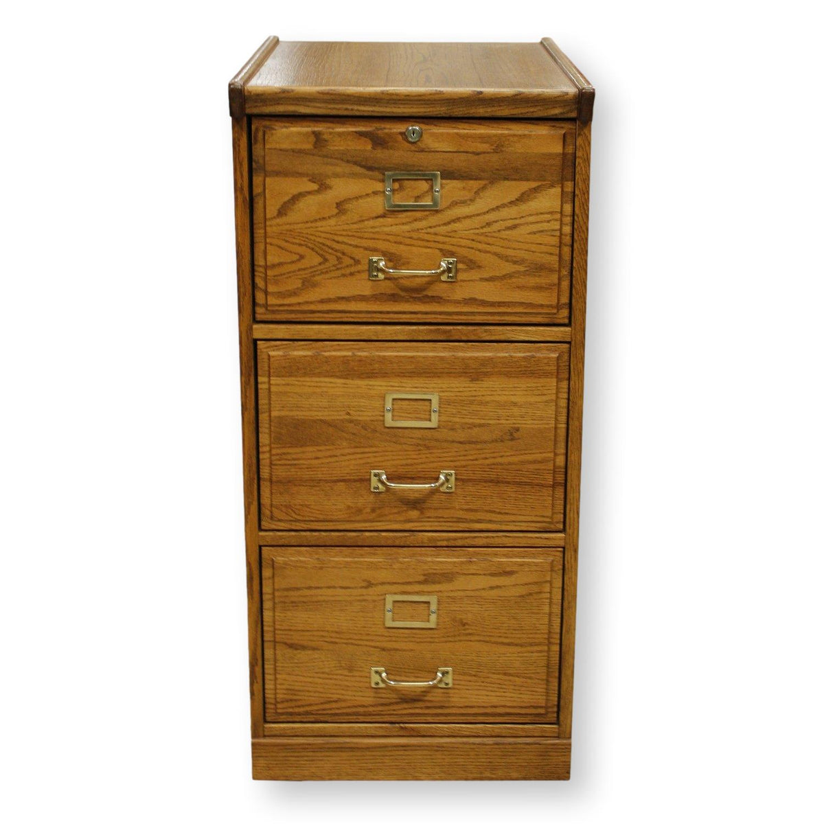 3 Drawer Oak File Cabinet