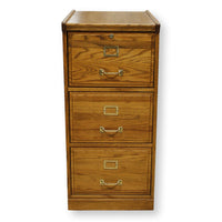 3 Drawer Oak File Cabinet