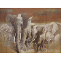 Framed Canvas Print - Elephant Artwork