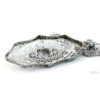 Platinum Filigree Pendant Necklace | 14K White Gold | c.1930