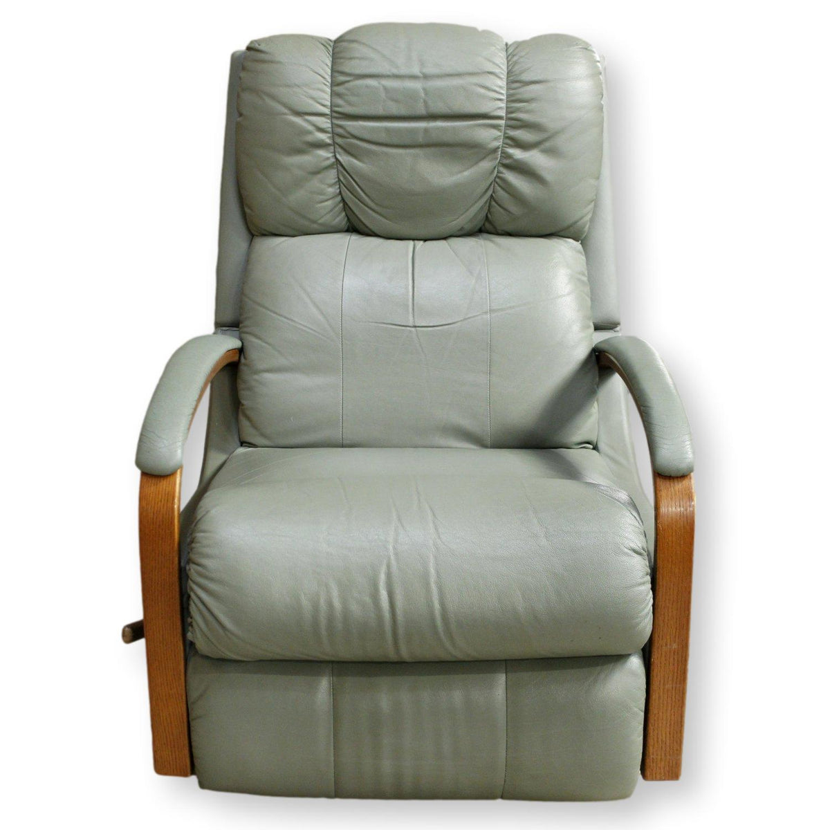 La-Z-Boy Green Leather Recliner