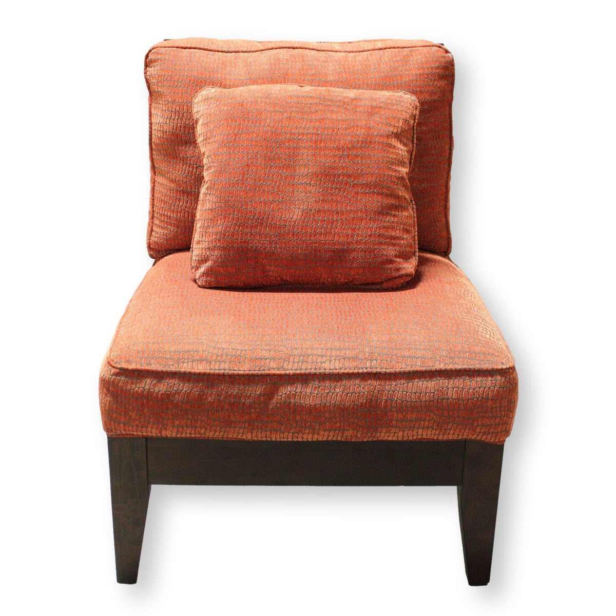 Bauhaus Armless Orange Slipper Chair