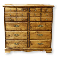 10 Drawer Solid Mahogany Dresser