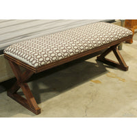 Brown & White Bench