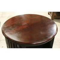 Round Two-Tone Accent Table