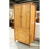 Pine Armoire w/3 Drawers