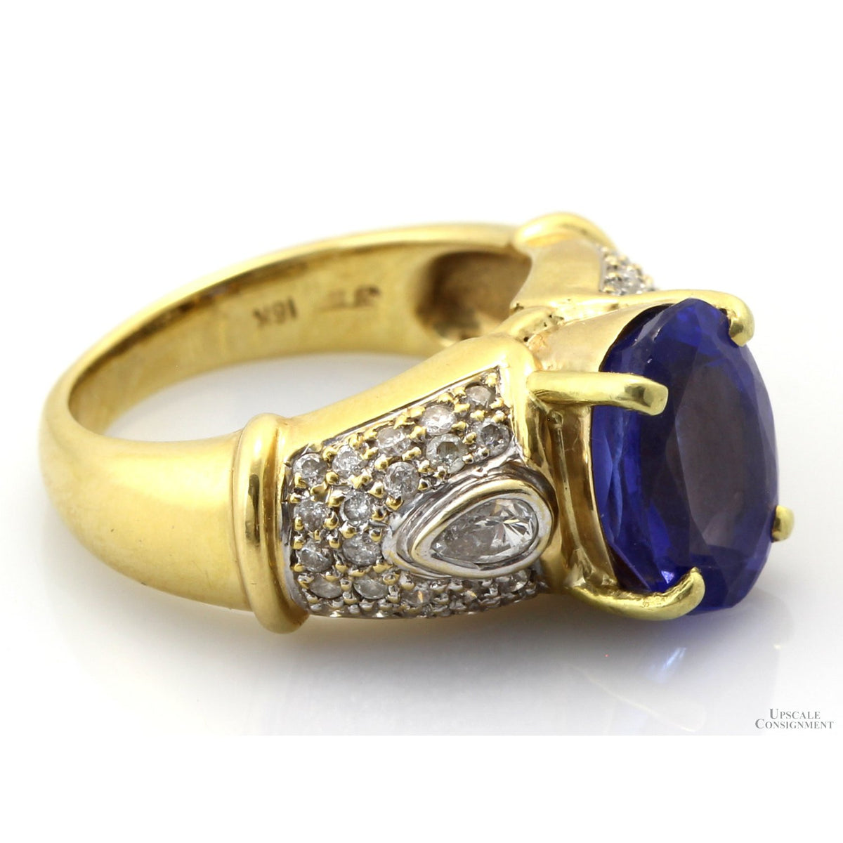 18K Gold 3.50 Carat Tanzanite & .90ctw Diamond Ring