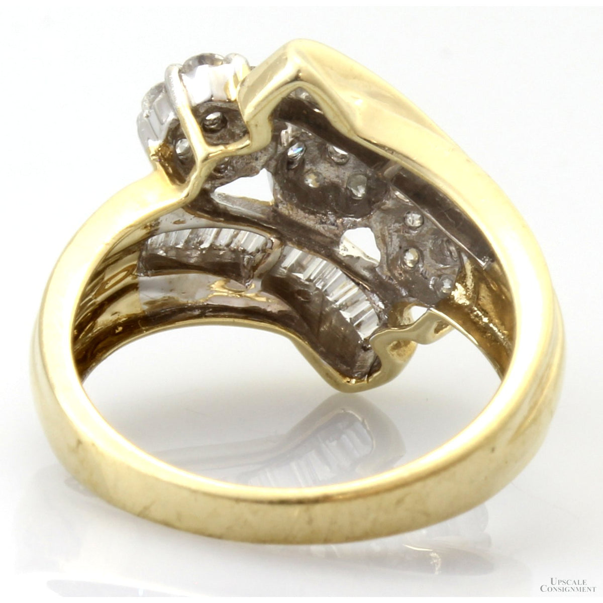 Renaissance Jewelry JWBR 10K Gold Diamond Cluster Ring | Vintage Floral Diamond Estate Ring