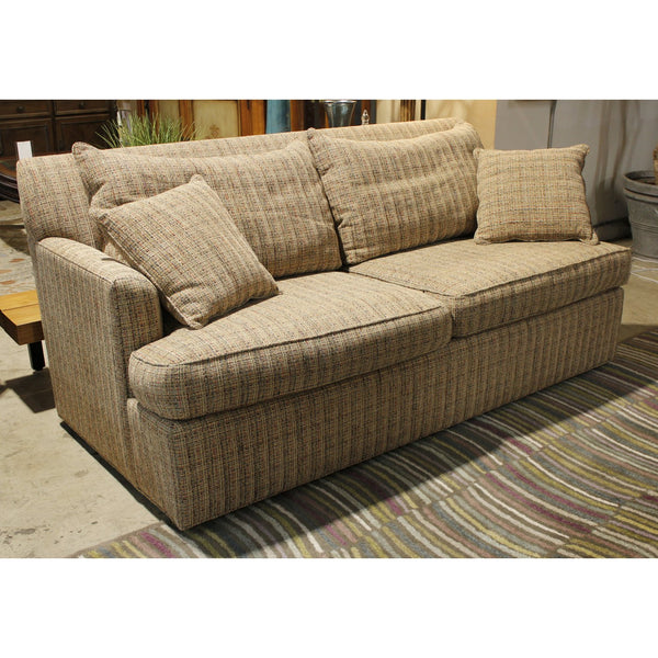 Ethan Allen Mixed Tweed Tan Sofa