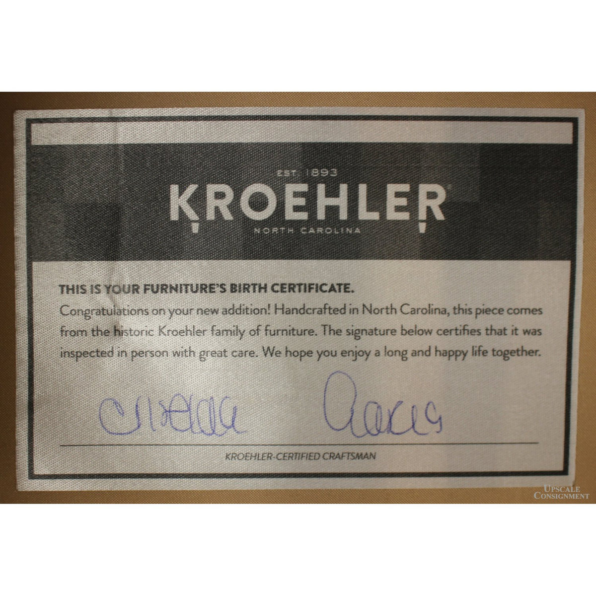 Kroehler Oatmeal Loveseat