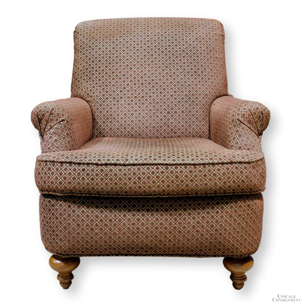 Flexsteel Dark Red Patterned Club Chair