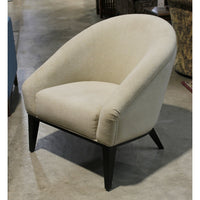 Curved Back Boucle Accent Chair