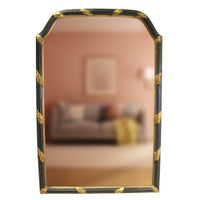 La Barge Black & Gold Beveled Wall Mirror