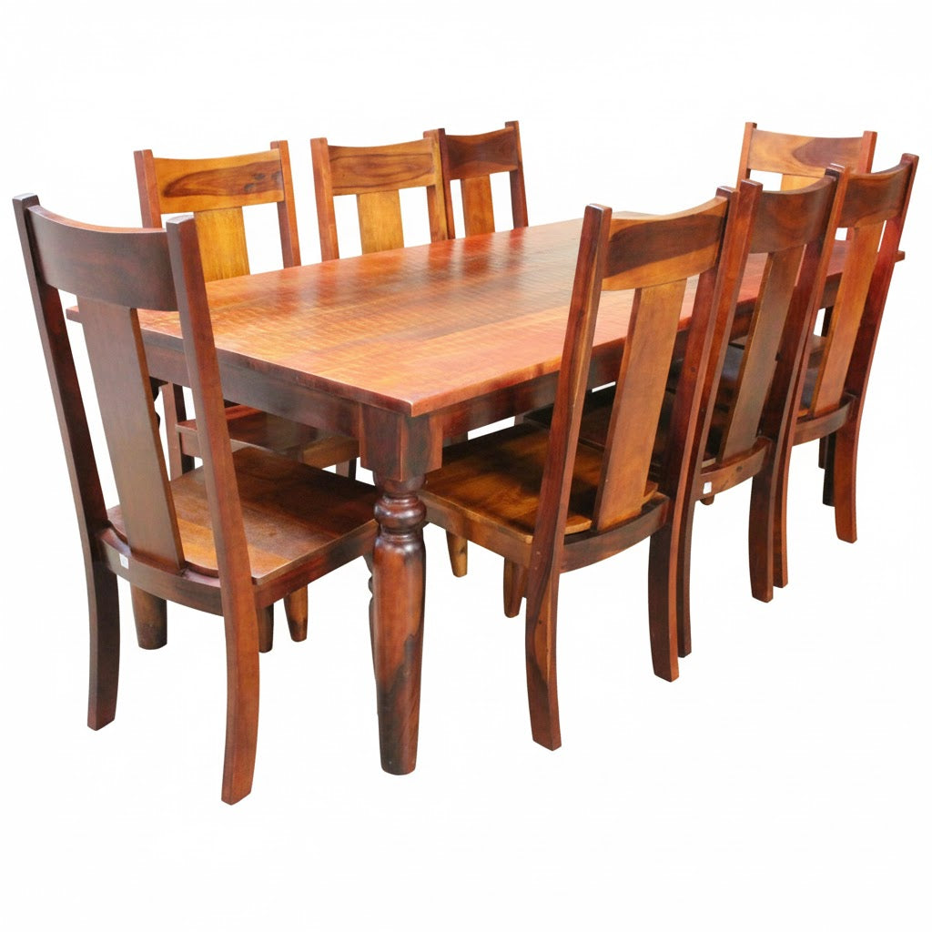 World Market Hand Hewn Tropical Dining Table w/8 Chairs