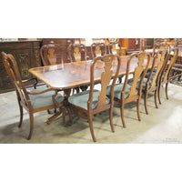 Hekman Flame Mahogany Dining Table w/10 Chairs