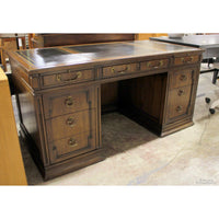 Sligh Leather Top Double Pedestal Desk