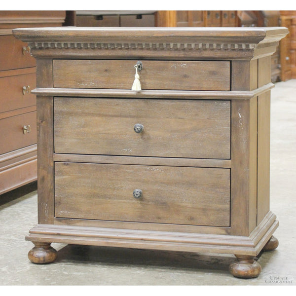 3 Drawer Wood Nightstand