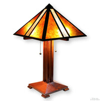 Craftsman Style Table Lamp w/Mica Shade