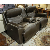 La-Z-Boy Leather Power Dual Reclining Loveseat w/Adj. Headrest