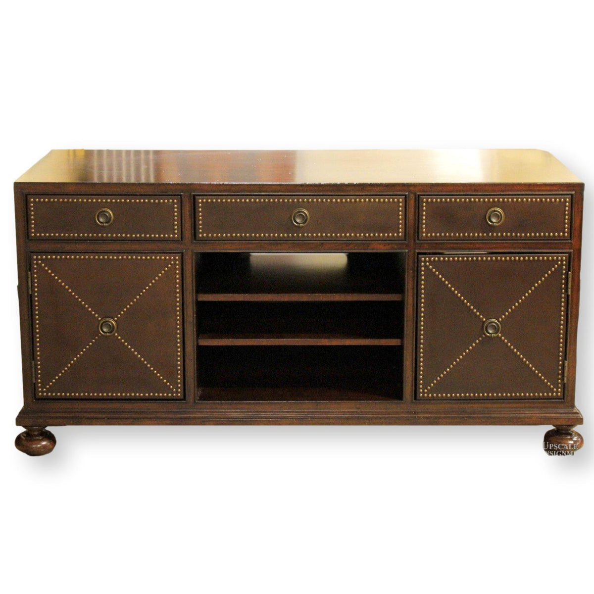 Lexington Brown Leather Media Console