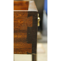 Mahogany Accent Cabinet w/Glass Doors & Tray