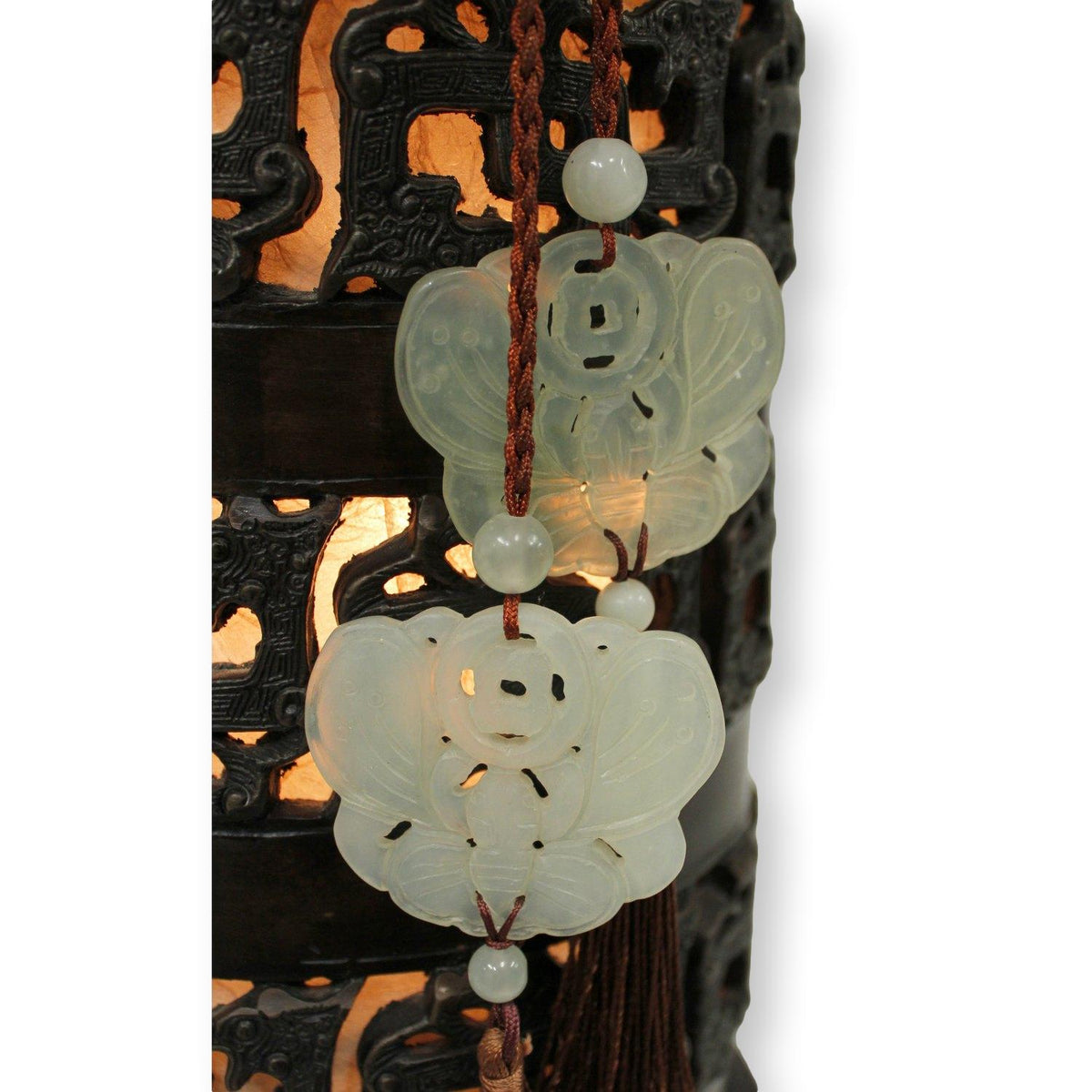 Bronze Asian Motif Table Lamp