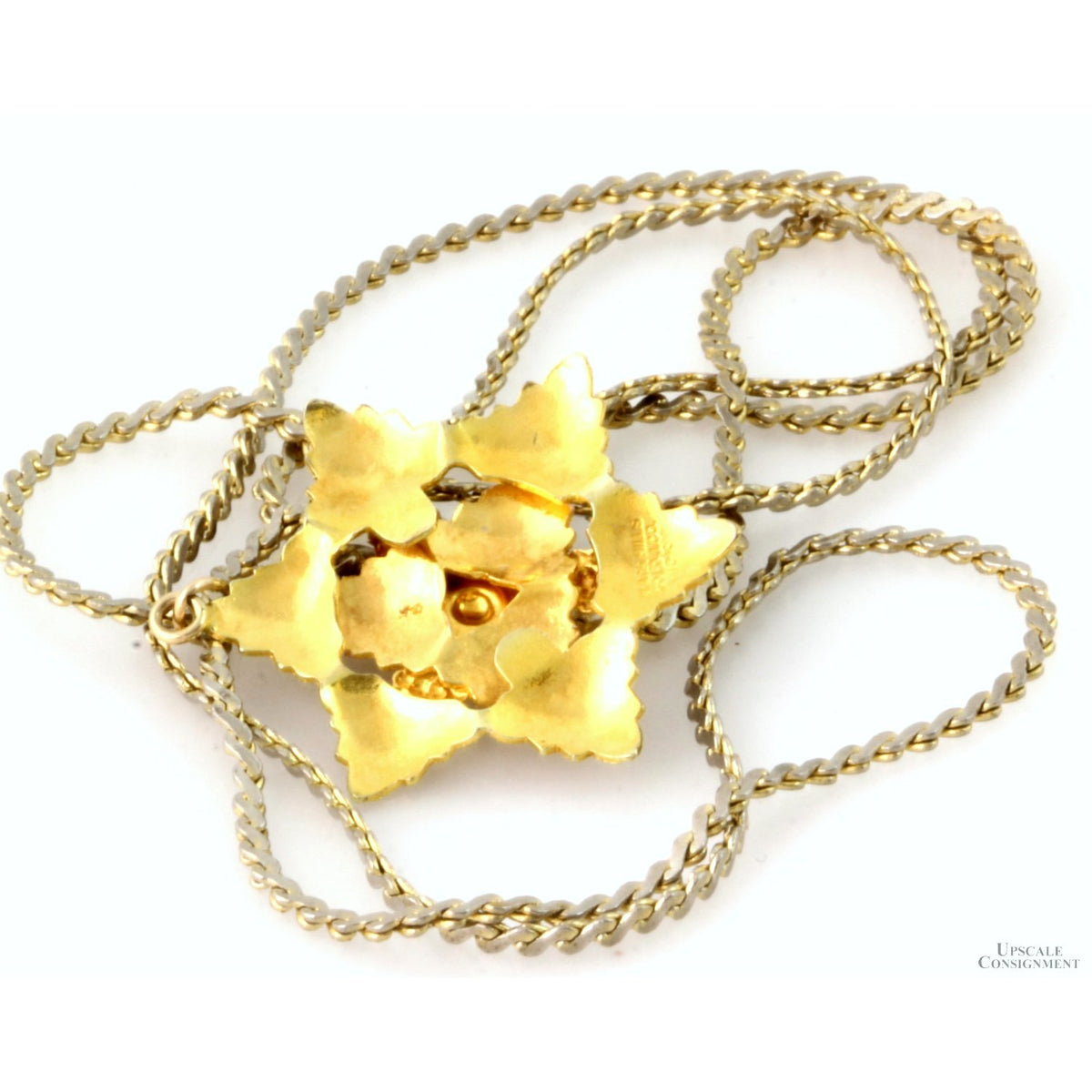 10K Yellow Gold BHG Star Pendant & Gold Tone Chain