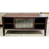 Red Oak Media Console w/Sliding Doors