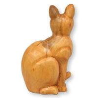 Wooden Cat Statue