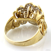 Art Nouveau Swirling Hearts 14K Gold 1.5ctw Diamond Ring