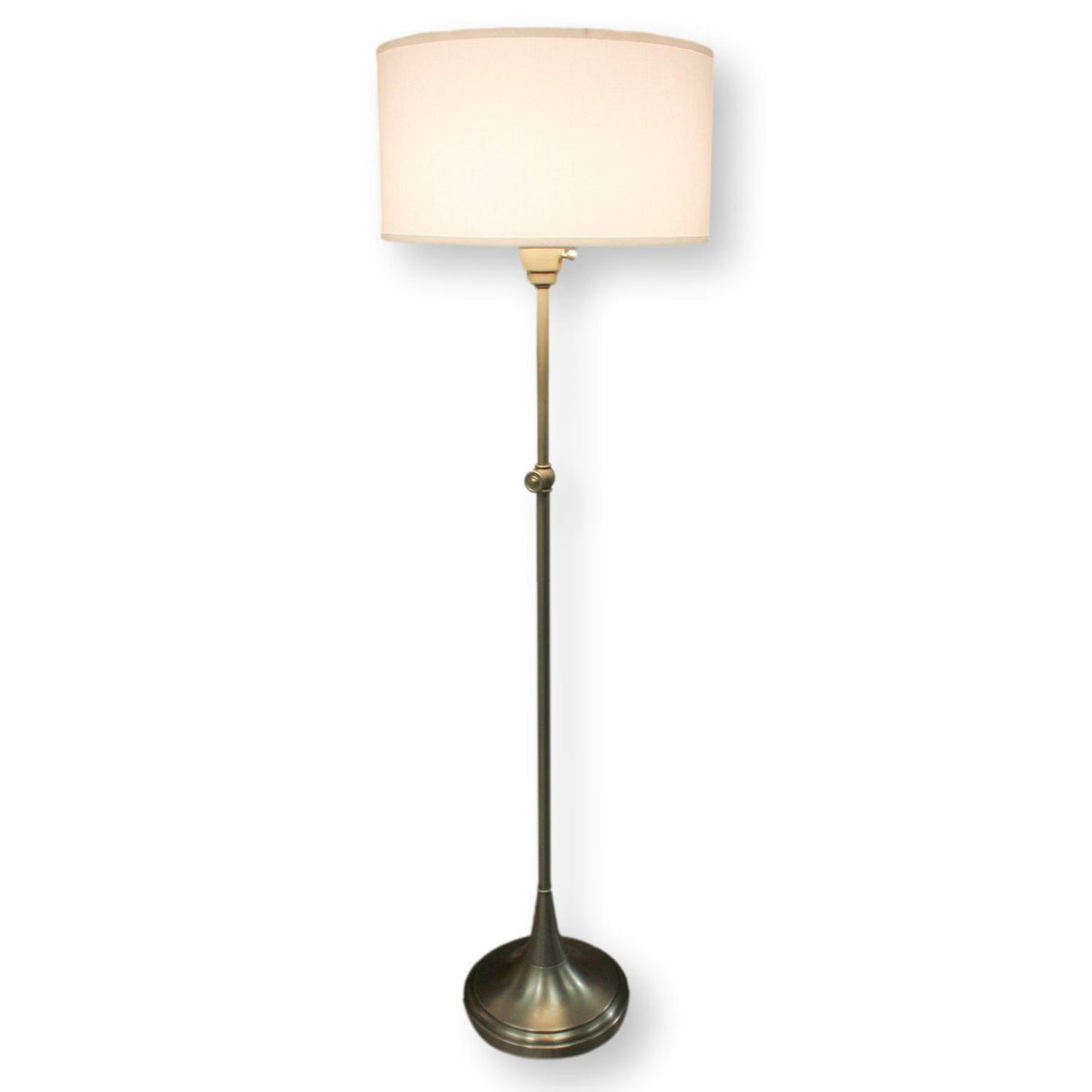 Pewter Adjustable-Height Floor Lamp