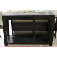 Black Console Table w/Carved Thistle Design