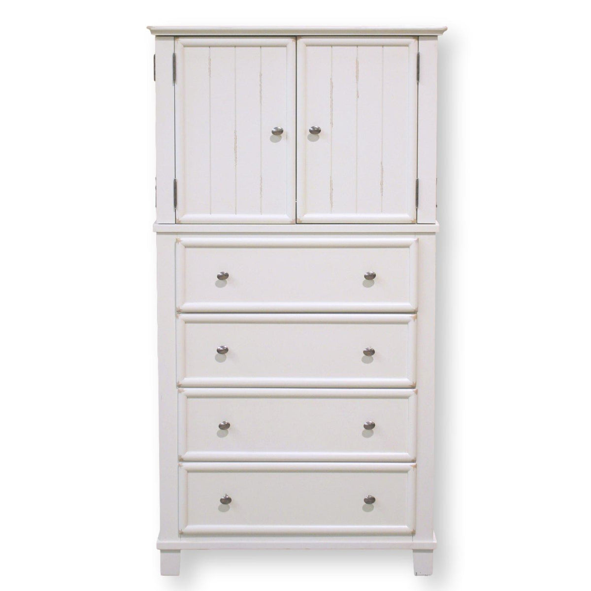 White 4 Drawer Accent Cabinet