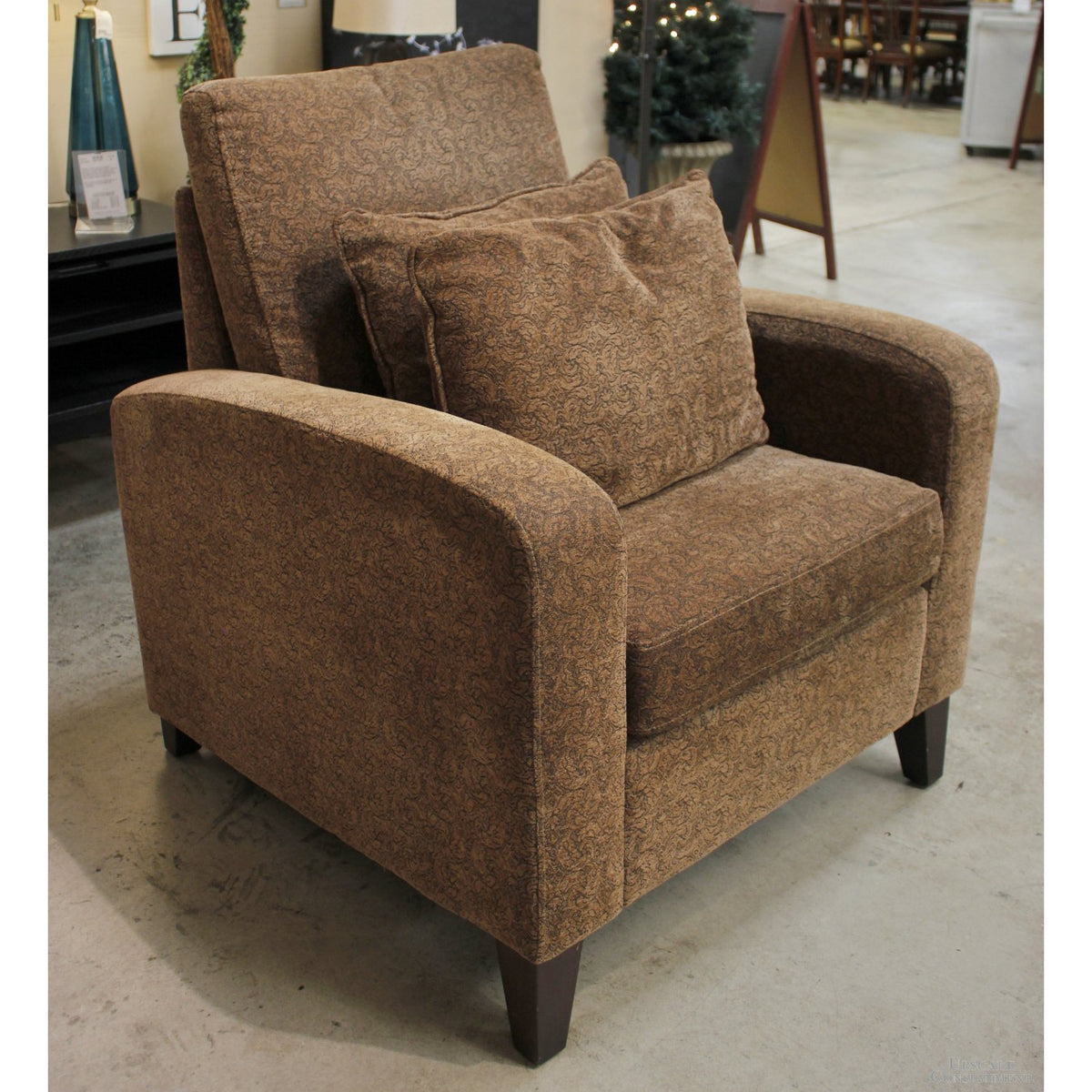 Brown High Back Accent Chair